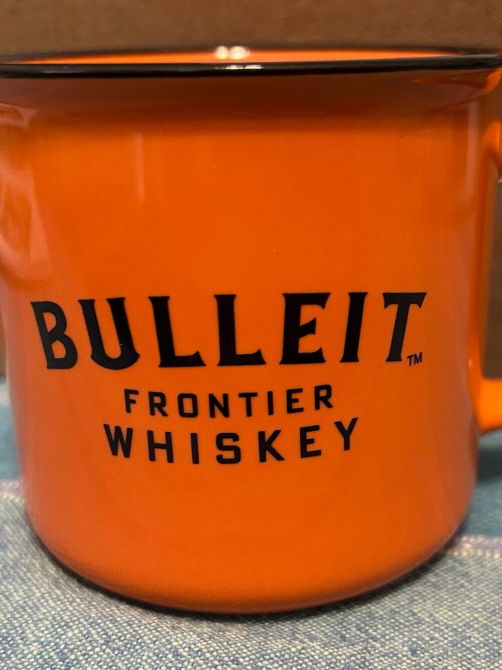 Limited Edition Bulleit Frontier Whiskey Ceramic Orange Mug